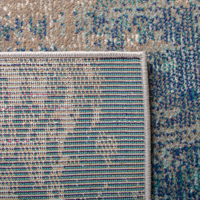 Tapis bleu clair / vert Etta