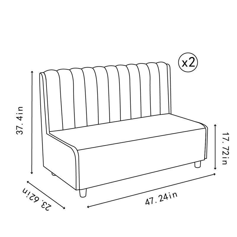 Banc rembourré Sawan