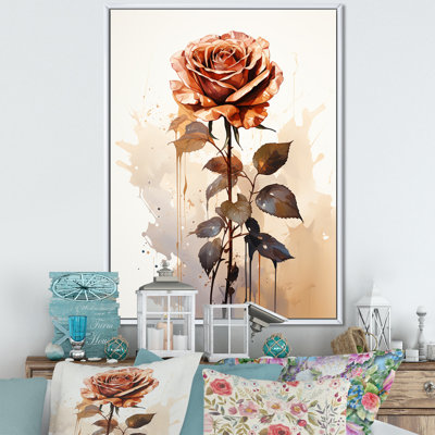 «Monochromatique» Rosegold Elegance I - Art mural rose