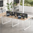 Poste de travail modulaire avec prises Okeysen pour 4 personnes