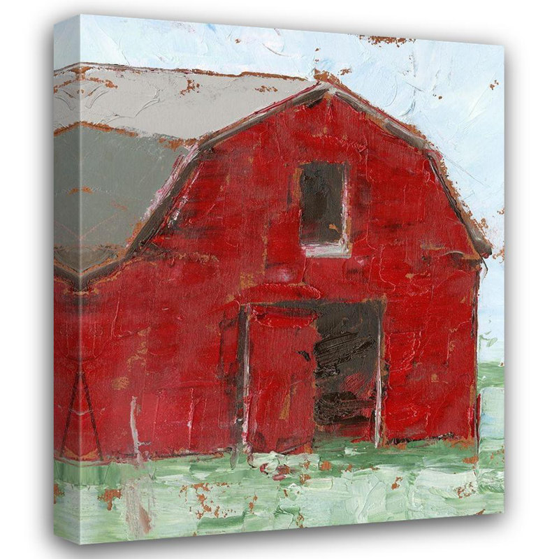 «August Grove® Harper, Ethan Gallery», art sur toile tendue: Big Red Barn I 143997Z, H 18 po x l 15 po