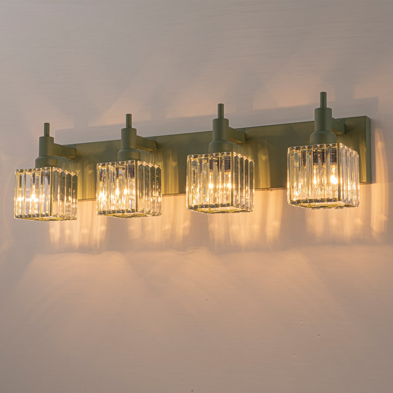 Éclairage pour meuble-lavabo à intensité variable Taevion, 4 lumières, Vert