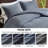 Woolrich Mckenzie Blue Oversized Cozy 100% Cotton Twill Washed 3-Piece King/Cal King Duvet Set-114516881-114516878
