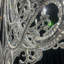 Lustre de luxe dramatique en cristal d'inspiration pieuvre avec accoudoirs perlés en cascade