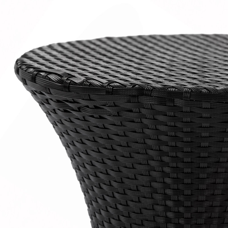 Table en rotin sans plateau en verre