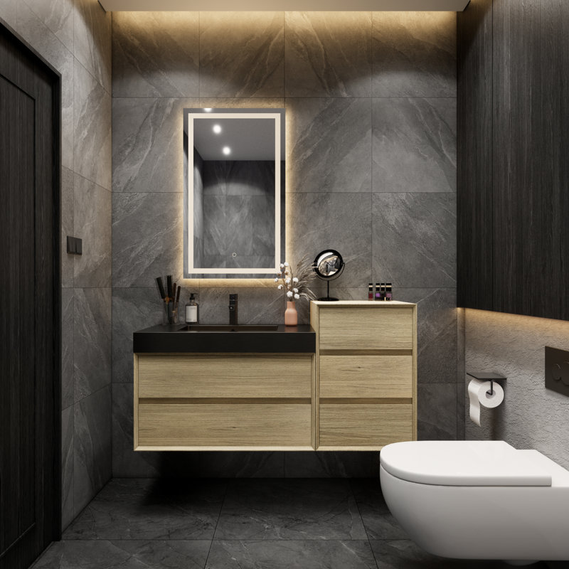 Golitz 67'' Single Bathroom Vanity with Top, Teak
