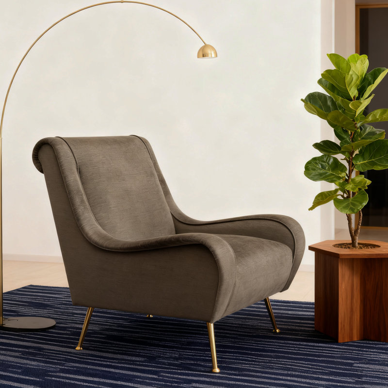 Chaise d'appoint Modern, Bronze doré