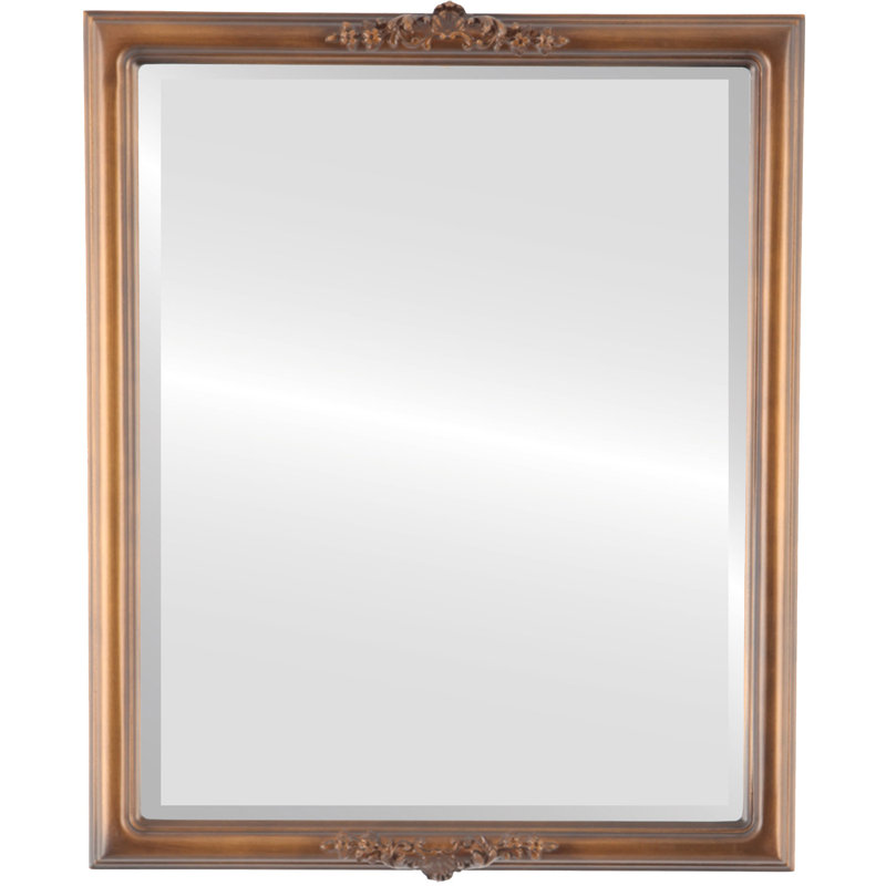 Miroir décoratif biseauté traditionnel Rhine, 17 po x 13 po