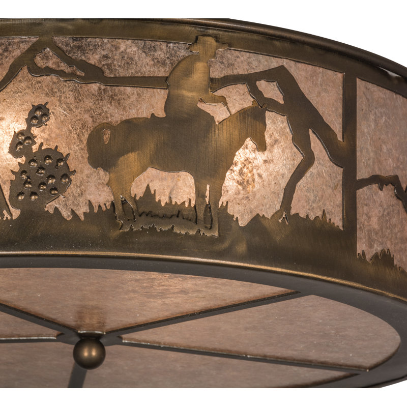 Rustic Lodge 4 - Light Outdoor Flush Mount