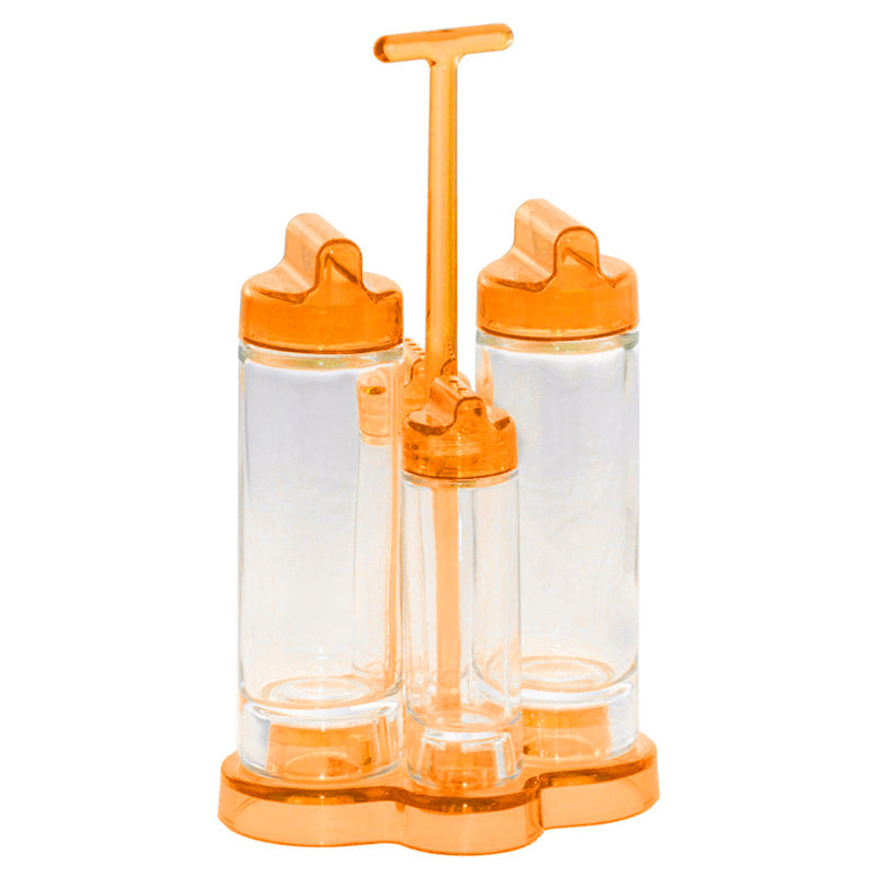 Ensemble de huiliers en acrylique h 10 po Feeling, Orange