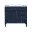 Meuble-lavabo de 36 po avec lavabo supérieur, armoire de rangement moderne avec miroir, 2 tiroirs et un tiroir basculant, armoire-miroir avec 6 tablettes ouvertes, meuble-lavabo simple