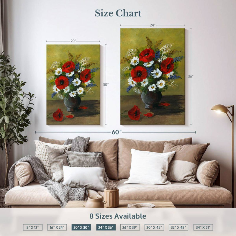 Harnek Arranged Blossoms, 36" H x 24" W