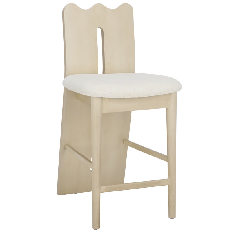 Tabouret de comptoir Kieran, Ivoire ivoire