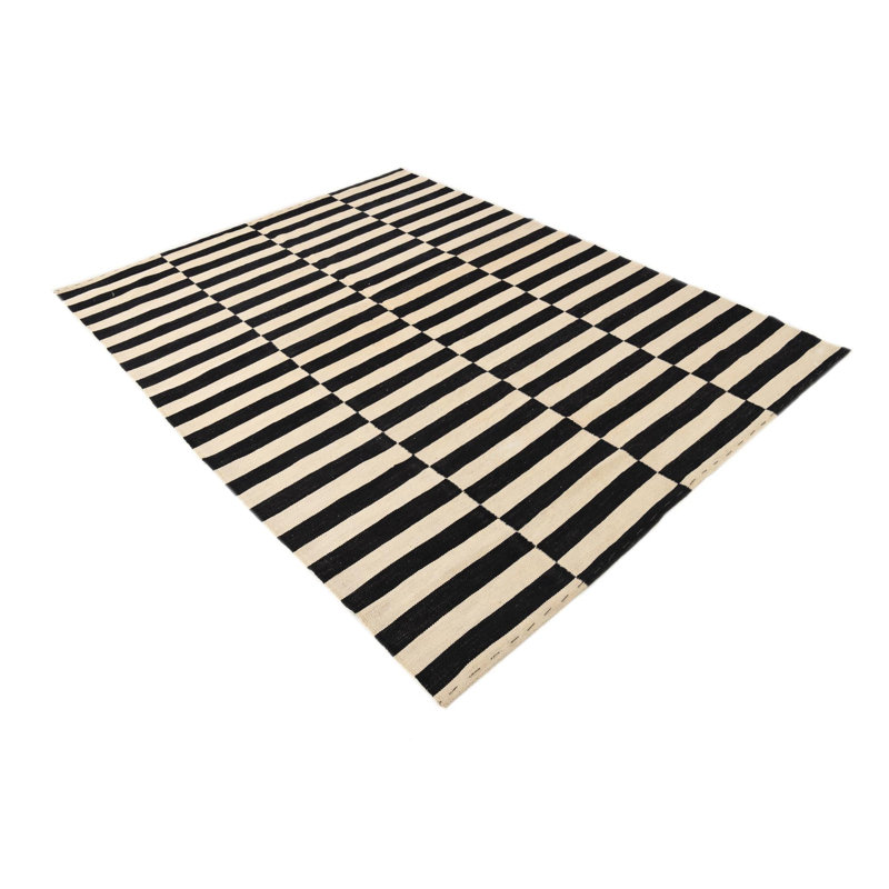Tapis noir et blanc Parrett