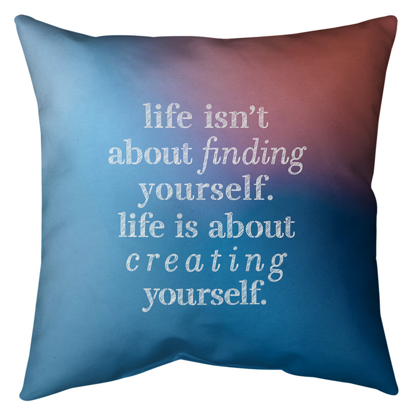 Coussin de sol, 28 po x 28 po, Bleu / Rose