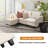 Vaios 92'' Linen Square Arm Modular Sectional Sofa-2096424812