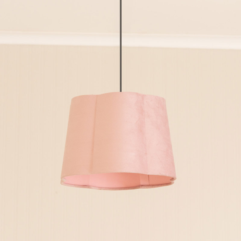 20cm H Velvet Empire Lamp Shade ( Slip-On ), Pink