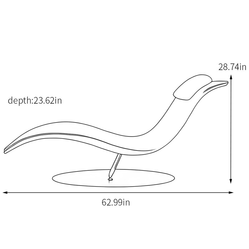 Chaise longue de style nordique, Noir, noir, noir, noir, Noir, noir, noir, noir