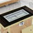 Gas Fire Pit Table, 60000 BTU Rectangular Open Weave Wicker Fire Pit With Glass Wind Guard-2062442872
