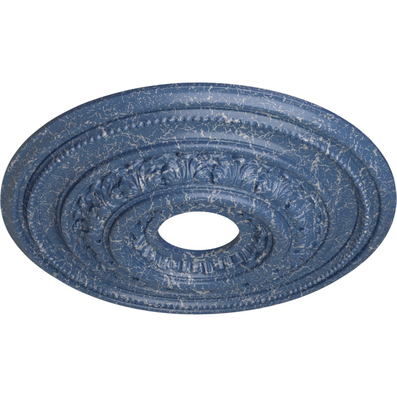 Médaillon de plafond H 17,625 po x l 17,625 po x P 1,875 po Orleans, Americana craquelé