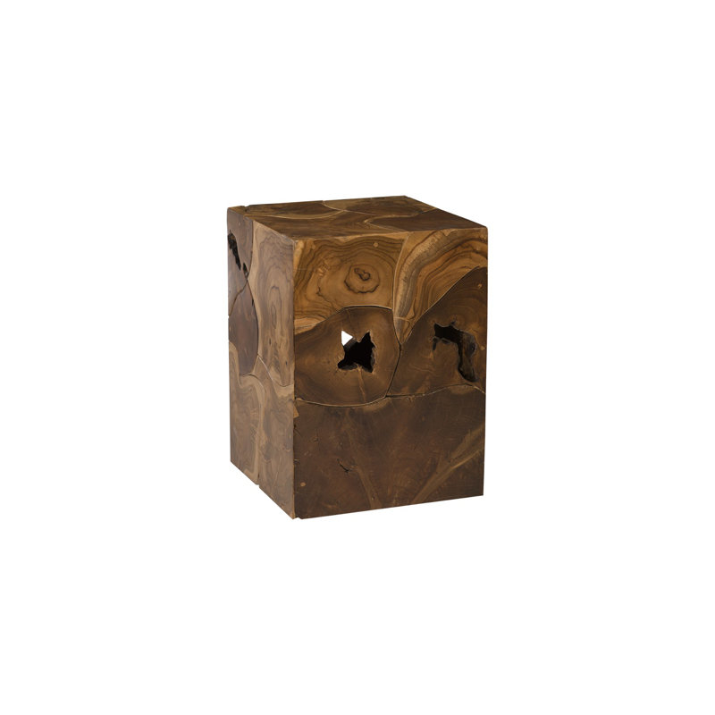 Teak Slice End Table