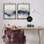 «Mysterious Abstract Obscure Watercolor», ensemble de 2 toiles flottantes encadrées par Kippi Leonard-804825991-804826106
