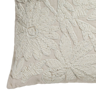Tabitha 24" Euro Size Square Embroidered Pillow
