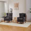 Ensemble de table basse et de chaises d'appoint de style rétro de luxe, une chaise de lecture à haut dossier et une table basse en bois massif-130184065