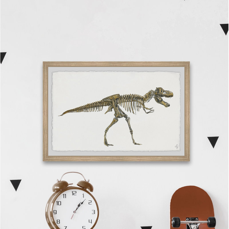 Exodus Tyrannosaurus Skeleton - Single Picture Frame Painting, 38cm H x 45cm W