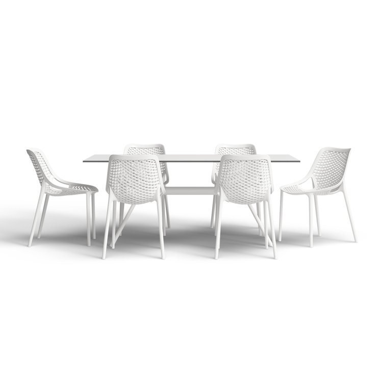 Farrah 71'' Rectangular 6 - Person Outdoor Dining Set