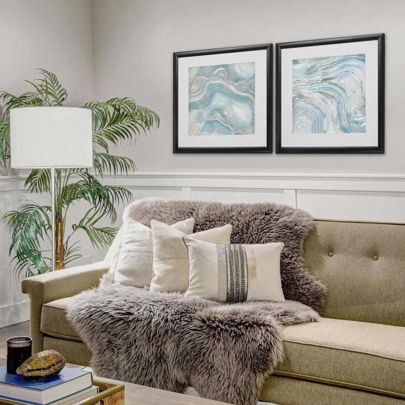 " Agate " 2 - Pieces, Black Framed