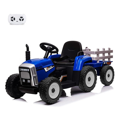 Tracteur électrique pour enfants 12V, alimenté par batterie, chariot pour tout-petits