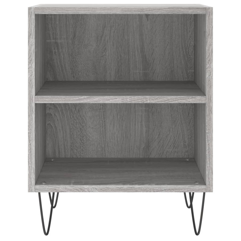 Barcenas 40cm W Iron Bedside Table, Grey Sonoma