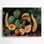 Art mural en métal vert légumes et gourde amère et melon-1981457238