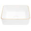 Lavabo vasque rectangulaire moderne en céramique 16 x 12 pouces blanc - teinté-1578479460-1578479461
