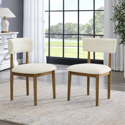 Ensemble de 2 chaises de salle à manger rembourrées Ellis Boucle