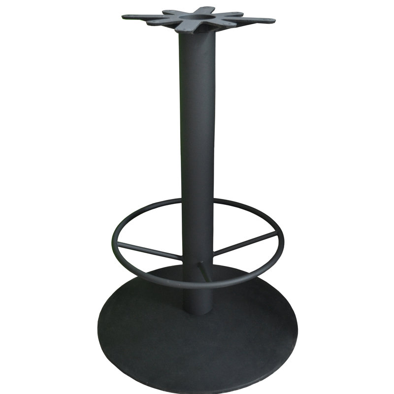 28" Round Cast Iron Bar Height Pedestal Table Base with Footring