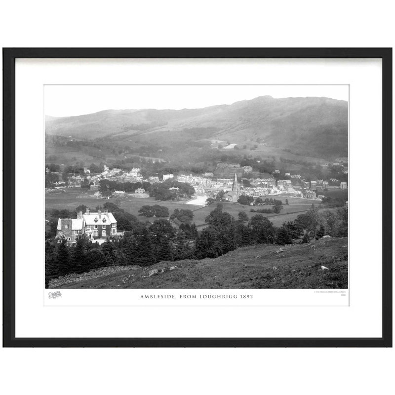 Ambleside, From Loughrigg 1892 by Francis Frith - Single Picture Frame Print, 28cm H x 36cm W x 2.3cm D