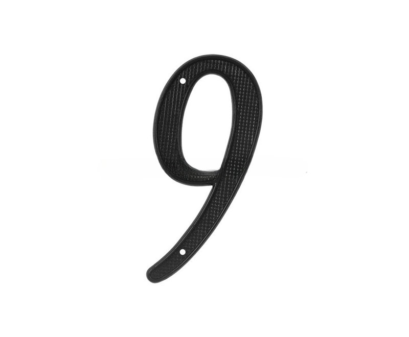 Deltana RNZ4-9 4" Numbers Zinc Die-Cast, Black