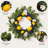 Artificial Lemon Wreath with Eucalyptus and LED Lights