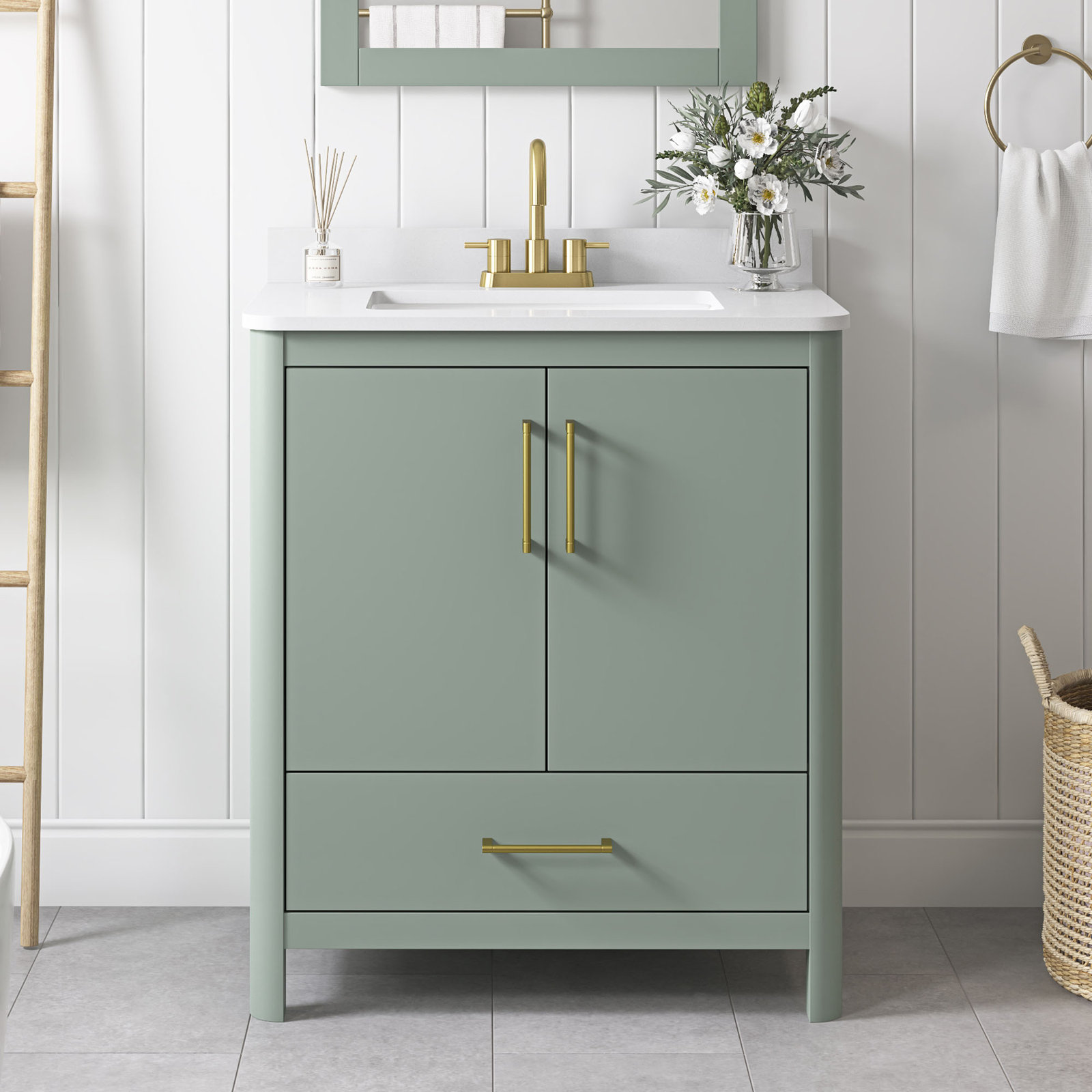 Austin 30" Single Bathroom Vanity, Green