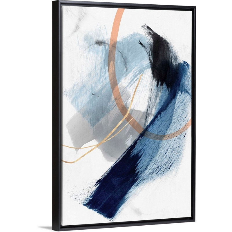 Foreshadow I by PI Studio - Painting Print on Canvas, Black Framed, 20" H x 14" W x 1.75" D