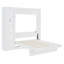 Lit escamotable double pleine grandeur avec tablettes, garde-robe et lumières DEL, blanc-36907977-36907982