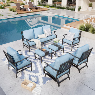 Asfand 9-Person Patio Conversation Set