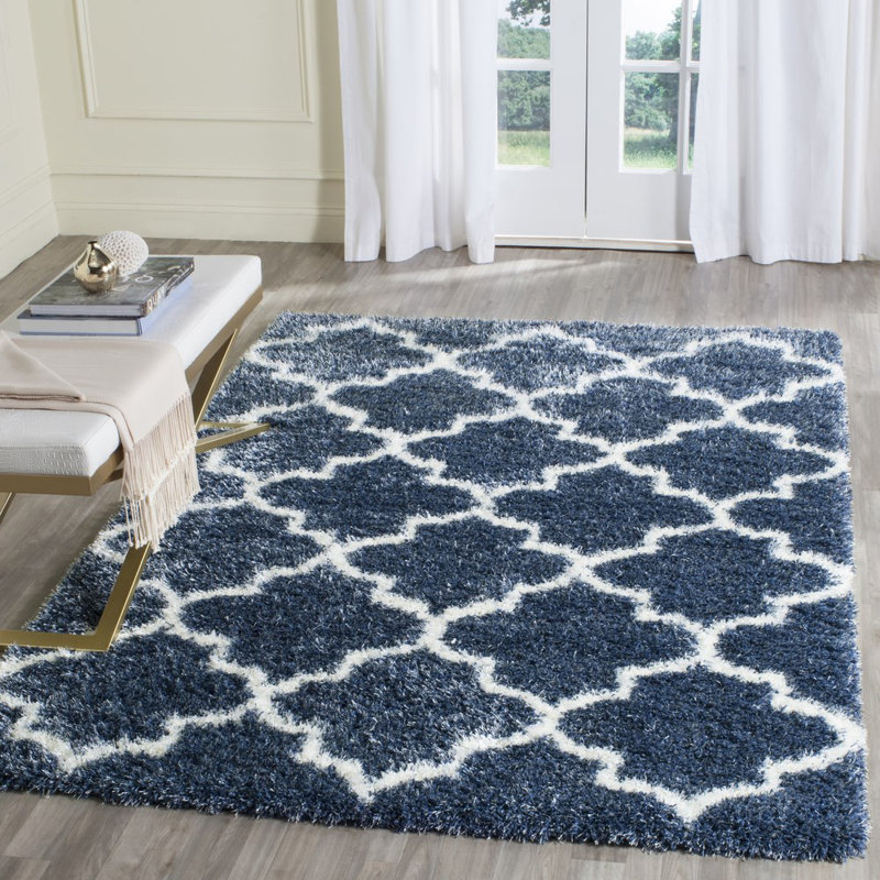 Bertl Sgm-Montreal Shag Performance Geometric Rug, Rectangle 9' x 12'