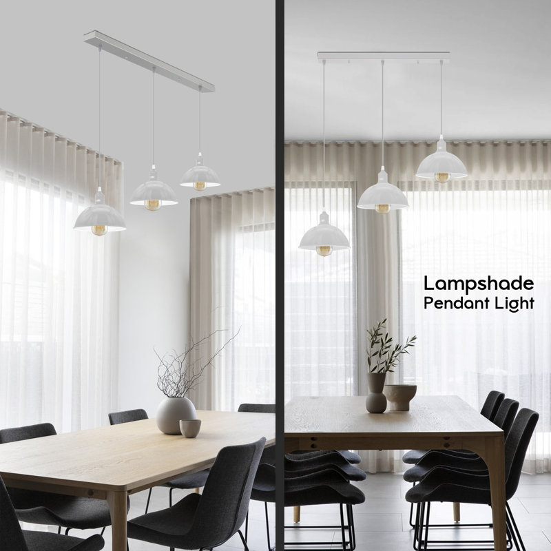 Labeeba 3 - Light Kitchen Island Pendant, White