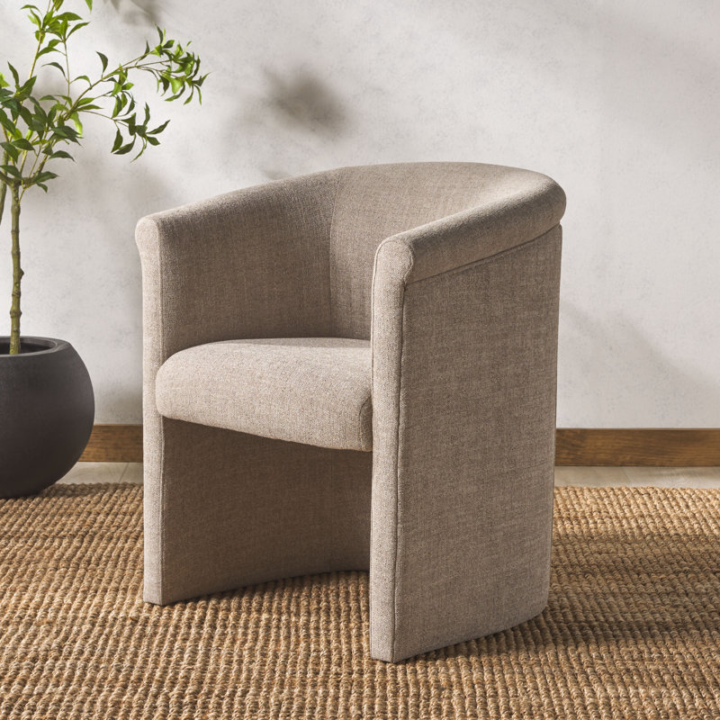Sanon 25.5'' Wide Genuine Leather Top Grain Leather Armchair, Desert Beige
