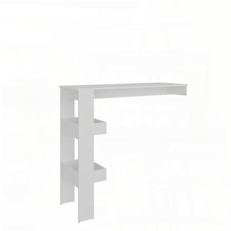 Modern Bar Table with Storage Shelf