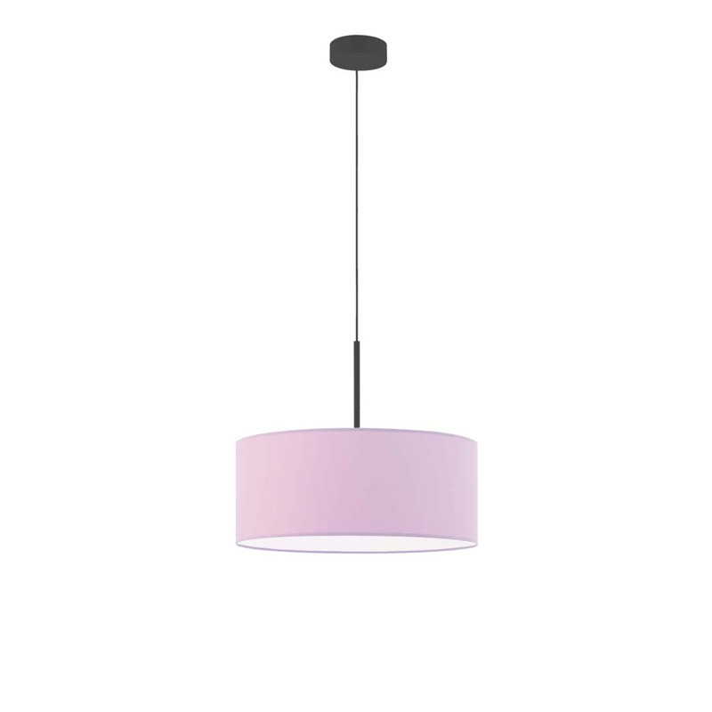 Aubryn 3 - Light Drum Pendant, Light Violet, 120cm H x 40cm W x 40cm D, Black