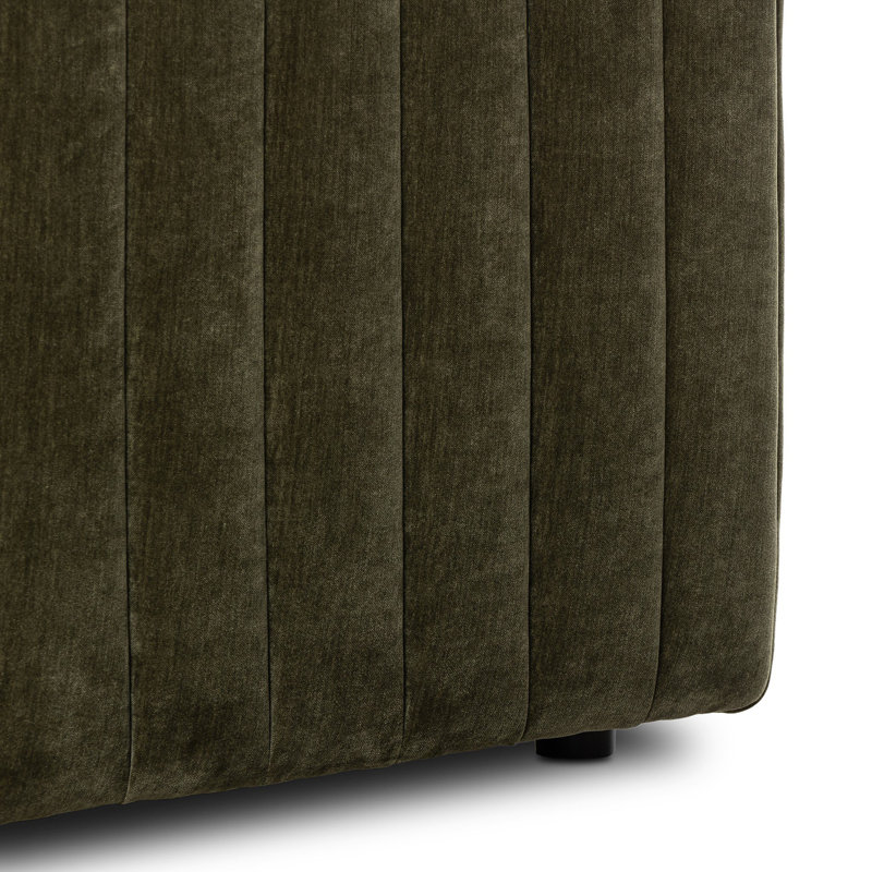 Canapé Augustine, 26.5" H x 88" W x 35" D, Cuir véritable brun